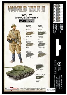 Vallejo 70202 WWII Soviet Armour & Infantry - Zestaw 6 farb Model Color
