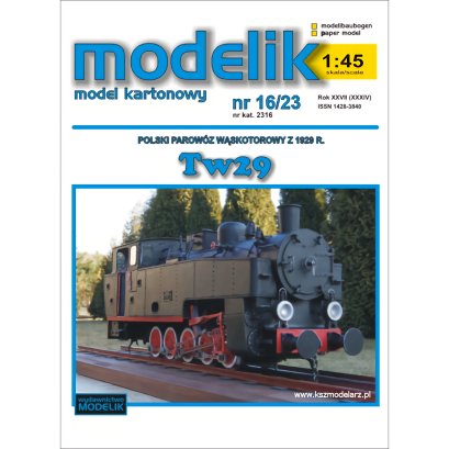 Tw29 - polski parowóz wąskotorowy - Modelik 16/23