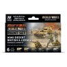 Vallejo 70208 WWII Desert British & German Armour & Infantry - Zestaw 6 farb Model Color