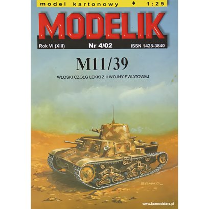 M11/39 - włoski czołg lekki - Modelik 4/02