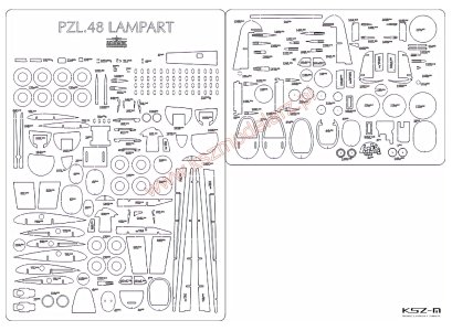 PZL.48 Lampart - szkielet wycinany laserowo - Answer 567