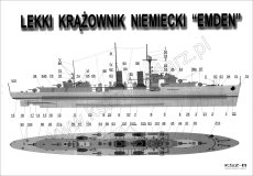 EMDEN niemiecki lekki krążownik - Modelik 23/06