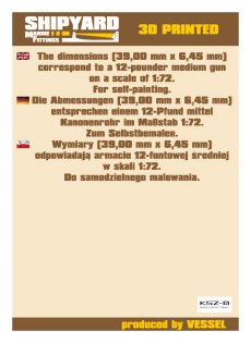 Lufy armat typ brytyjski z monogramem 39 x 6,45 mm - Shipyard