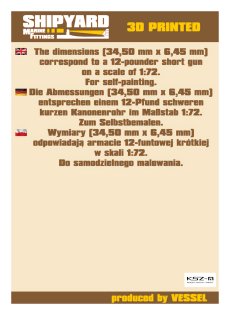 Lufy armat typ brytyjski z monogramem 34,5 x 6,45 mm - Shipyard