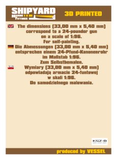 Lufy armat typ brytyjski z monogramem 33 x 5,4 mm - Shipyard