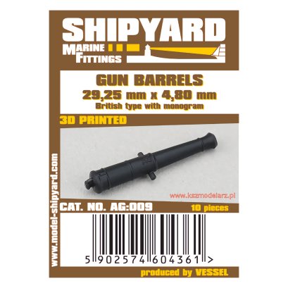 Lufy armat typ brytyjski z monogramem 29,25 x 4,8 mm - Shipyard