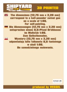 Lufy Falkonetów typ brytyjski 12,75 x 2,2 mm - Shipyard