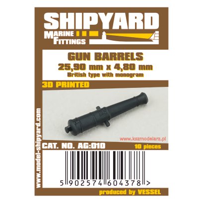 Lufy armat typ brytyjski z monogramem 25,9 x 4,8 mm - Shipyard