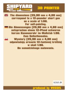 Lufy armat typ brytyjski z monogramem 25,9 x 4,8 mm - Shipyard