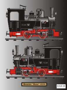 RIESA Bn2t niemiecki parowóz wąskotorowy - Modelik 18/16