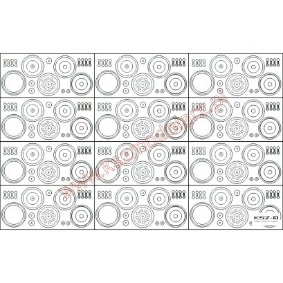 Lokomotywa ET22 - koła wycinane laserowo - Angraf 7/13 i 9/15