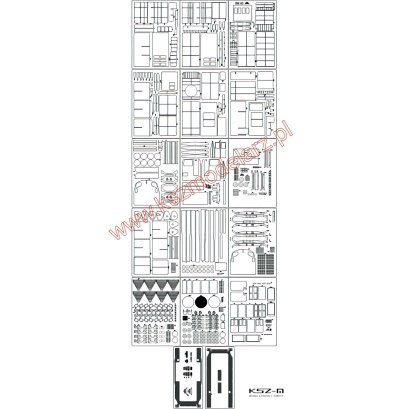 Lokomotywa SM 42 - szkielet, detale wycinane laserowo - Angraf 11/15