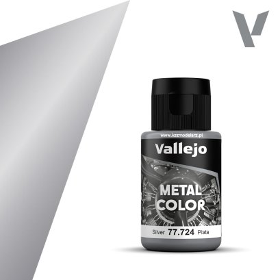 Silver - Vallejo 77724 - Farba Metal Color 32 ml