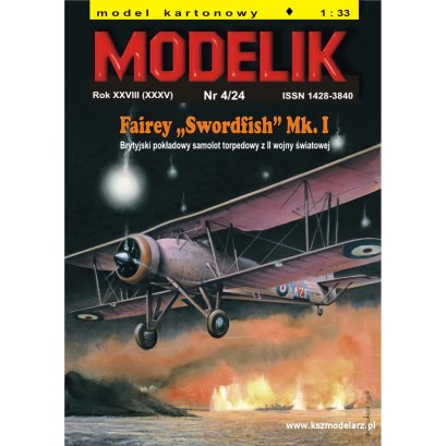 Fairey Swordfish Mk.I samolot torpedowy - Modelik 4/24