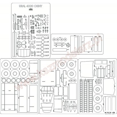 Ural 4320 Osiny - szkielet, detale - Angraf 221