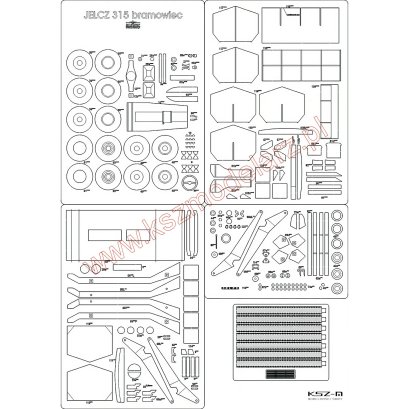 Jelcz 315 bramowiec - szkielet, detale wycięty laserowo - Answer 546