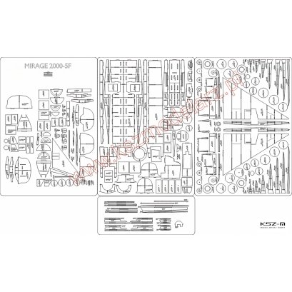 Mirage 2000-5F - szkielet - MS Model 006