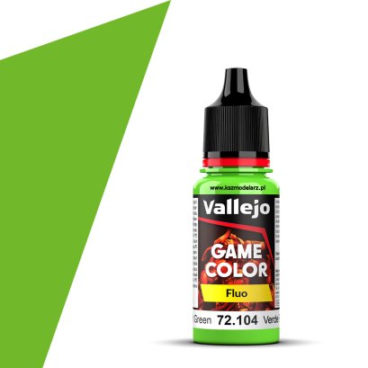 Vallejo 72104. Fluorescent Green - Farba Game Color Fluo