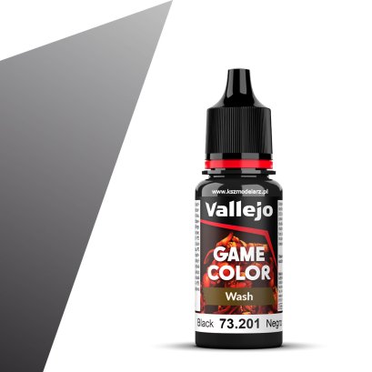 Vallejo 73201 Game Color Wash 18 ml. Black