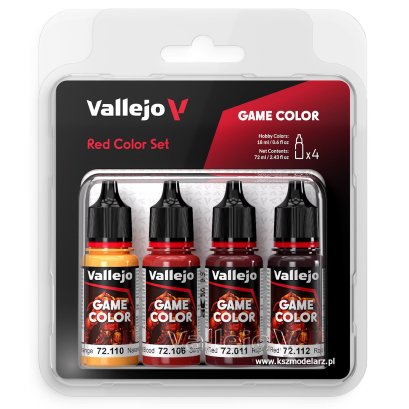Vallejo 72377 - Red Color Set - Zestaw 4 farb Game Color