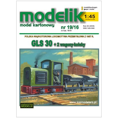 Lokomotywa wąskotorowa GLS 30 + 2 wagony - Modelik 19/16