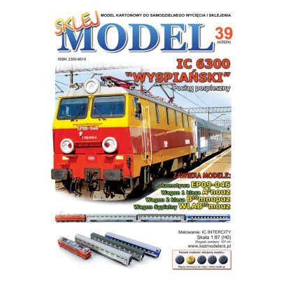 Pociąg pośpieszny IC INTERCITY WYSPIAŃSKI - Sklej Model 39