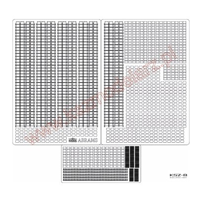 M1 Abrams - gąsienice wycinane laserowo - Angraf 1/14 i 253