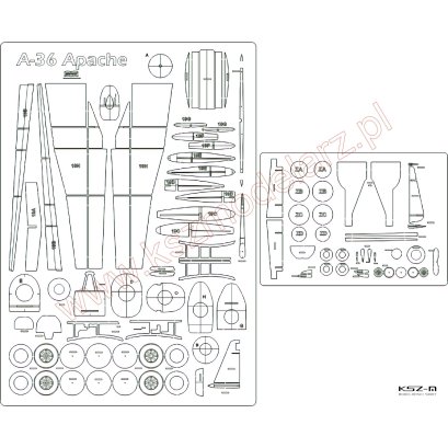 Szkielet do samolotu A-36 Apache - MPModel 48