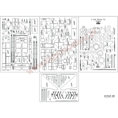 F-16C Block 32 - szkielet, detale - MS Model 001