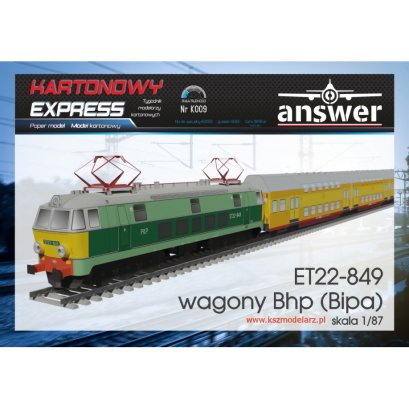 Lokomotywa ET22 + 4 wagony Bhp (Bipa) - KEx K009