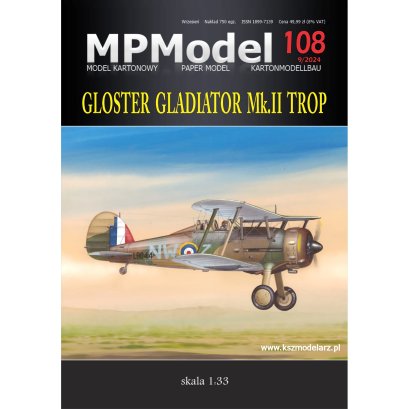 Gloster Gladiator Mk.II - samolot myśliwski - MPModel 108