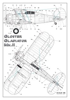 Gloster Gladiator Mk.II - samolot myśliwski - MPModel 108