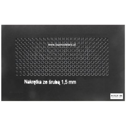 Nakrętki 1,5 mm z widoczną końcówką śruby