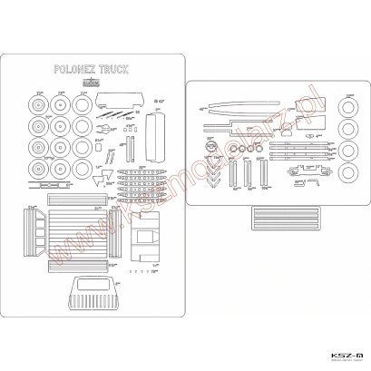 Polonez Truck - szkielet, detale, bieżniki - Answer 541