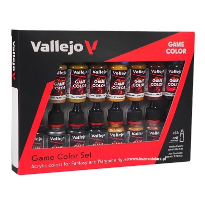 Vallejo 72189. Leather and Metal - Zestaw 16 farb Game Color