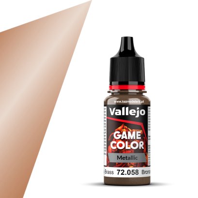 Vallejo 72058. Brassy Brass - Farba Game Color Metallic