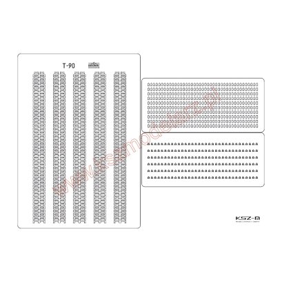 Czołg T-90A - gąsienice wycięte laserowo - Angraf 254