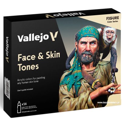 Vallejo 70258 Face & Skin Tones - Zestaw 16 farb Model Color