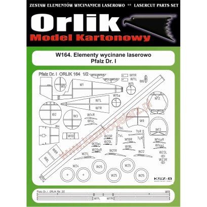 Pfalz Dr.I - szkielet wycięty laserem - Orlik 164