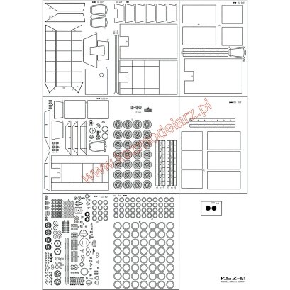 Jagdpanzer E-60 - szkielet, detale wycięte laserowo - Angraf 267