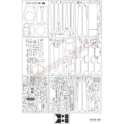 Czołg King Tiger - szkielet, detale - Angraf 106
