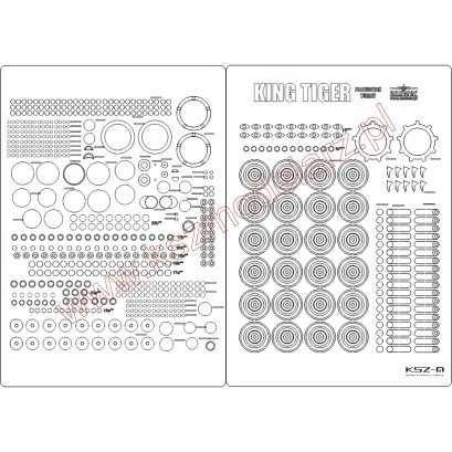 Czołg King Tiger - elementy kół - Angraf 106