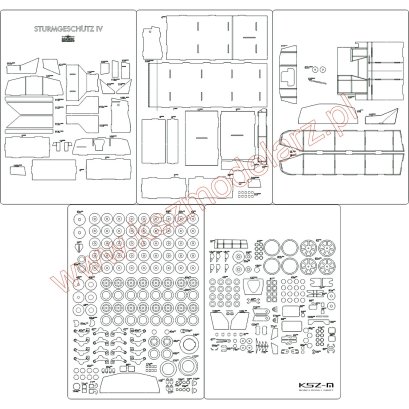 Sturmgeschutz IV - szkielet, detale - Angraf 179