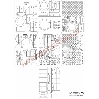 M60A2 PATTON - szkielet, detale wycięte laserowo - Angraf 229