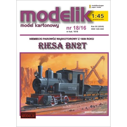 RIESA Bn2t niemiecki parowóz wąskotorowy - Modelik 18/16