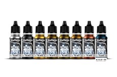 Vallejo 70118 Metallic Colors - Zestaw 8 farb Model Color