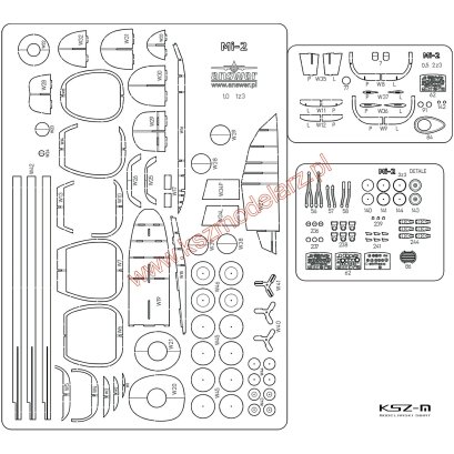 Śmigłowiec Mi-2 - szkielet - MS Model 042