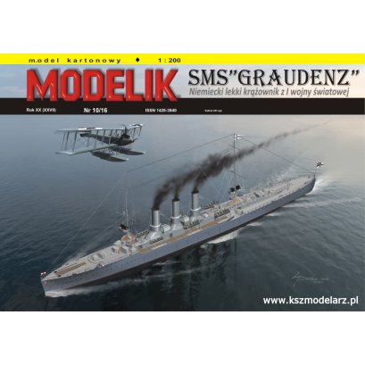 Krążownik SMS GRAUDENZ - Modelik 10/16