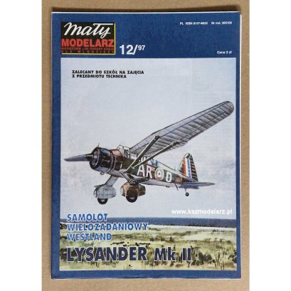Samolot Westland LYSANDER Mk II - Mały Modelarz 12/97