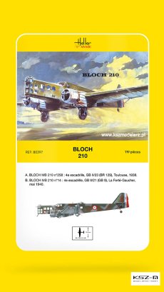 Bloch 210 - francuski samolot bombowy - Heller 80397